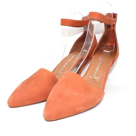 Jeffrey Campbell Womens Sz 9.5 Orange Rust Suede Pointed Toe Ankle Strap Heels - Picture 4 of 11